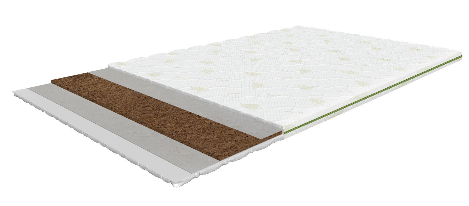 Adela 90x200 cm, firm mattress topper with coconut fibre, height 3 cm