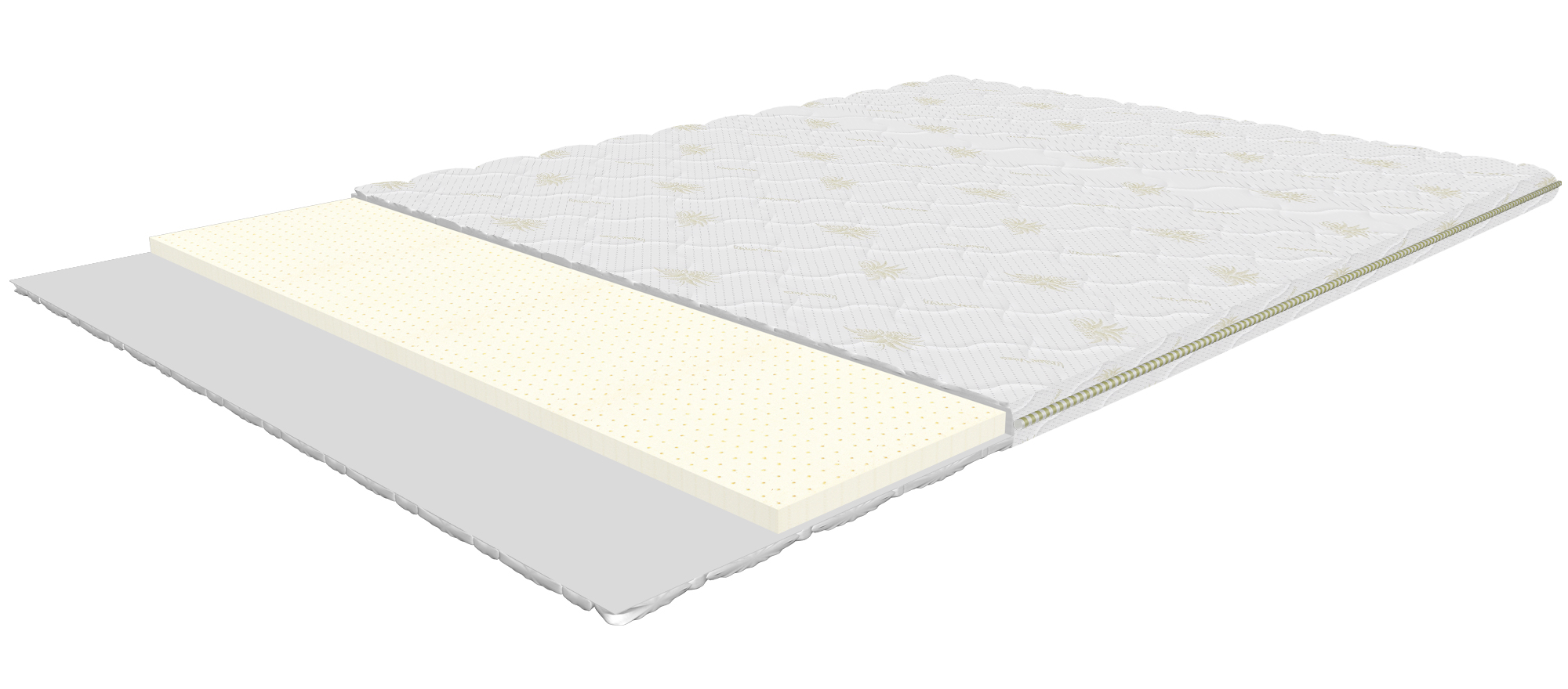 Boston Latex 180x200 cm, soft mattress topper with latex, height 5 cm