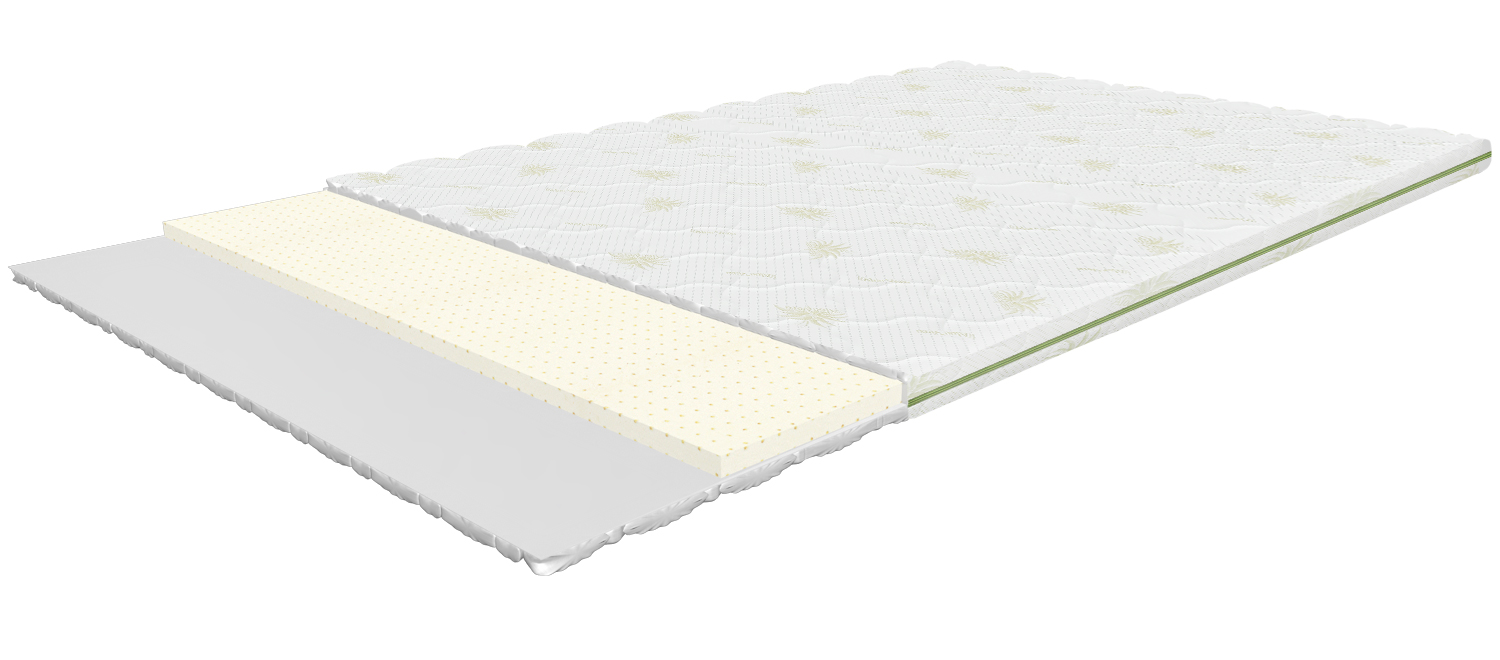 Laura 140x200 cm, soft mattress topper with latex, height 4 cm