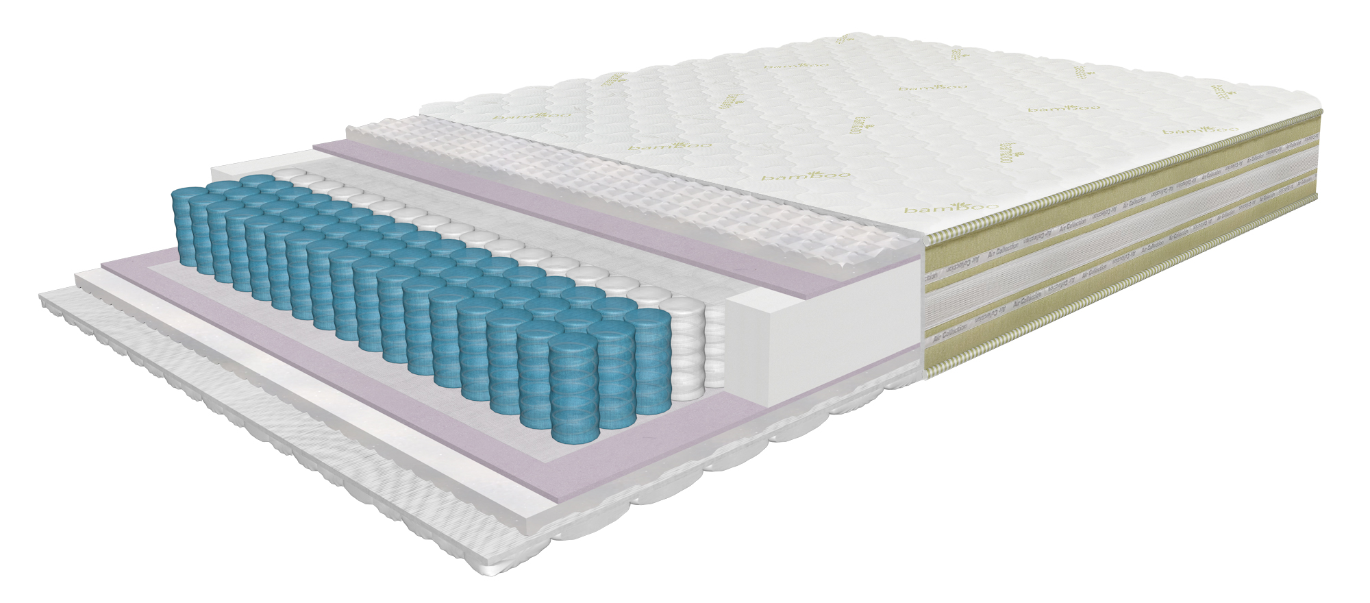 Air Smart mattress 180x200 cm, with 7-zone Pocket springs and HR, height 25 cm, rolled