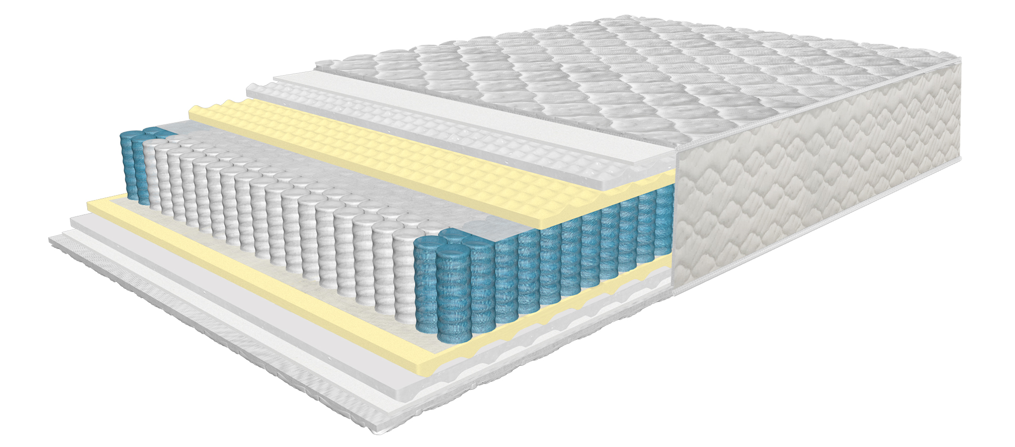 Mattress Luxury Dream Pocket Latex 160x200 cm, with Pocket springs, height 30 cm, rolled