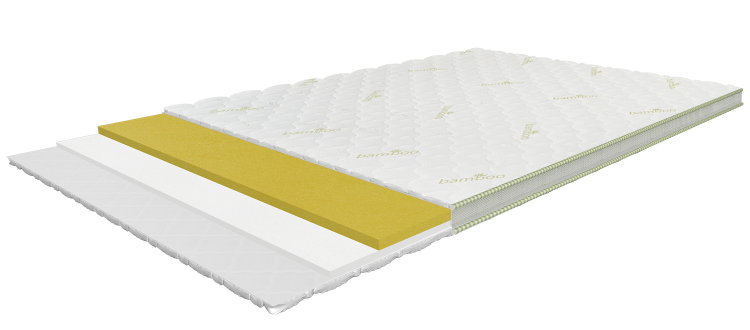 Air-Top Memory 180x200 cm, medium soft mattress topper with Memory foam, height 8 cm