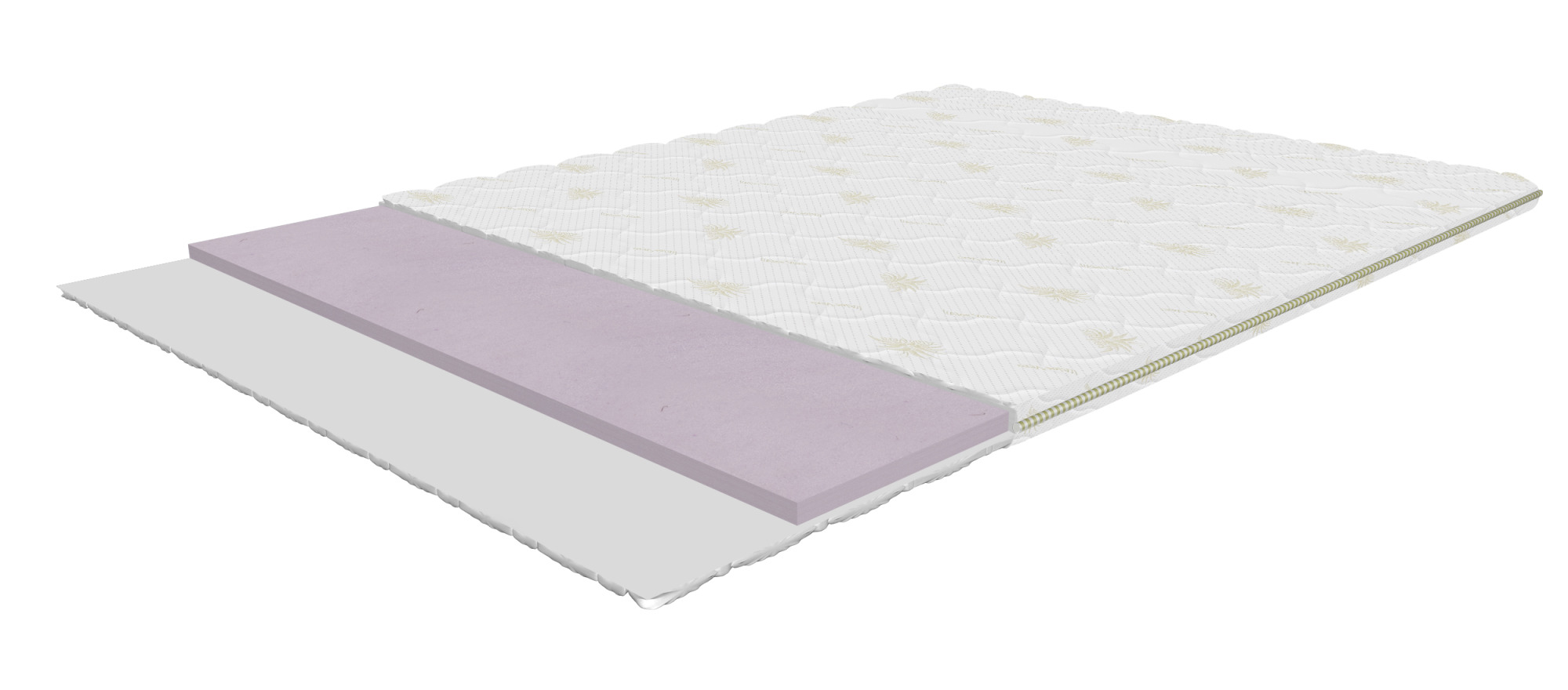 Boston Hard 120x200 cm, firm mattress topper with HR foam, height 5 cm