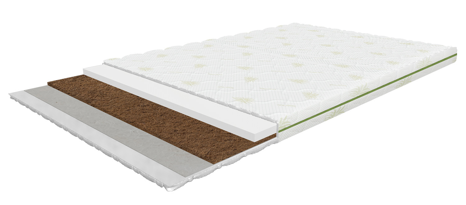 Biruta 80x200 cm, firm mattress topper with coconut fiber, height 7 cm