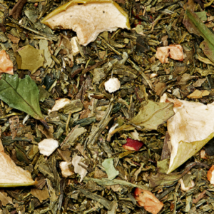 Zaļās tējas maisījums Ingvers/ābolu aromatizēts