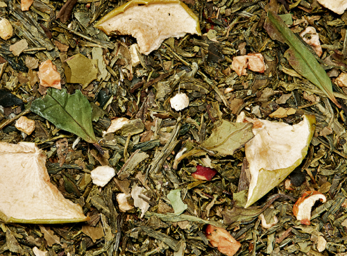 Zaļās tējas maisījums Ingvers/ābolu aromatizēts