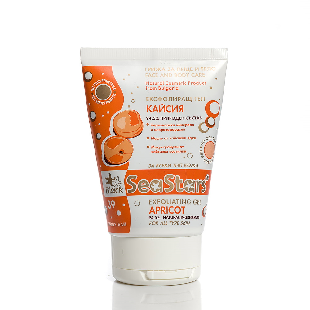 Pīlinga sejas un ķermeņa gēls „Apricot”Black Sea Stars – 120 ml