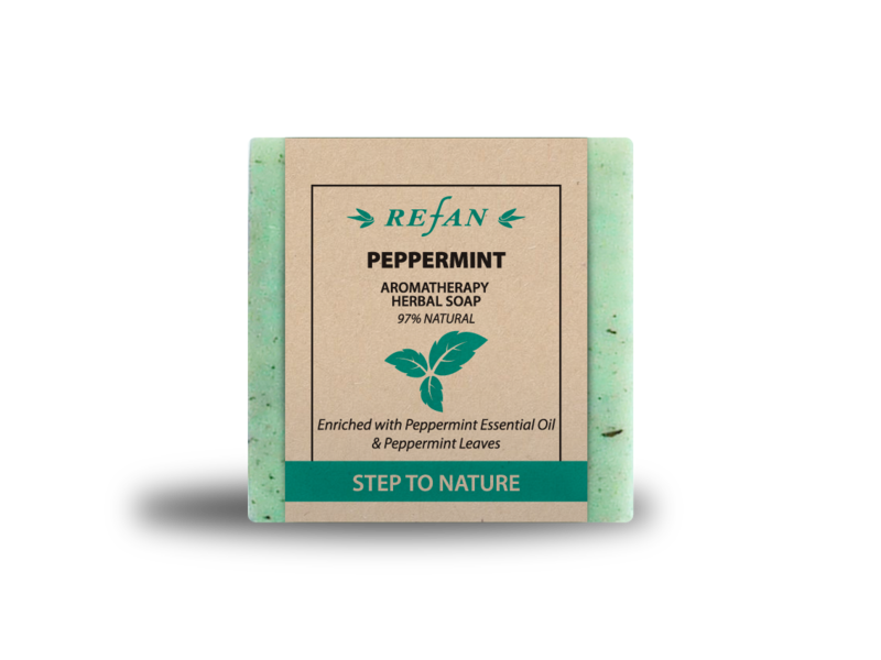 Dabīgās ziepes REFAN - STEP TO NATURE - AROMATHERAPY PEPPERMINT