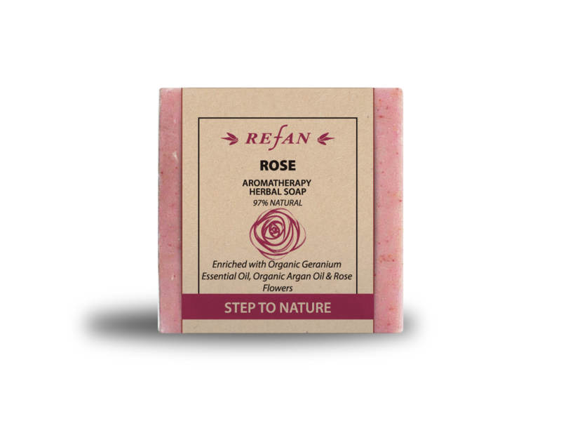 Natural Soap REFAN -  STEP TO NATURE - AROMATHERAPY ROSE