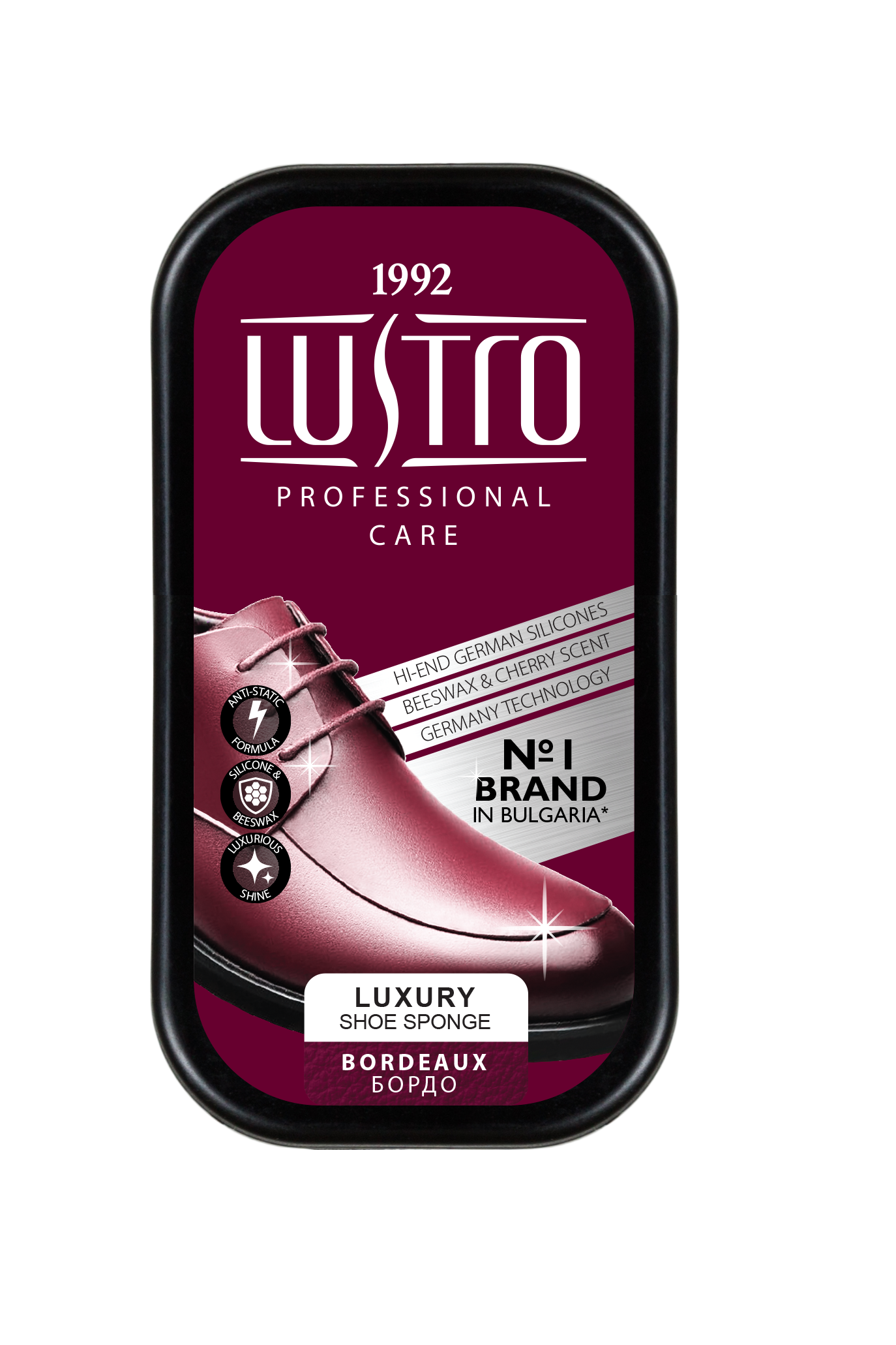 Sūklis apavu LUSTRO® Luxury bordo